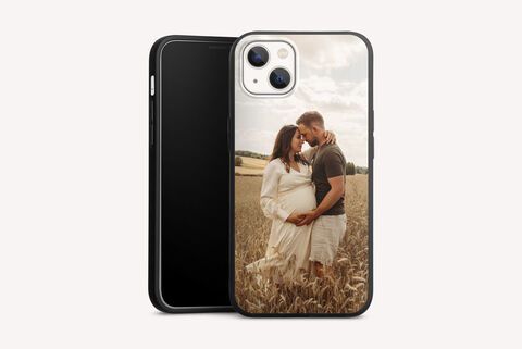 Cover smartphone in silicone premium matt personalizzata con la foto di una coppia