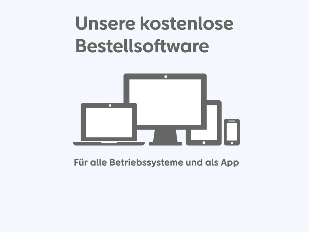 Container zeigt verschiedene Geräte für die Bestellsoftware von CEWE