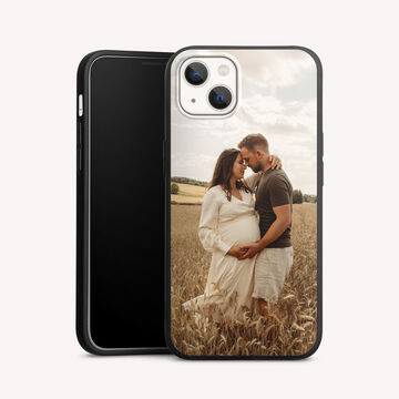 Cover smartphone in silicone premium matt personalizzata con la foto di una coppia